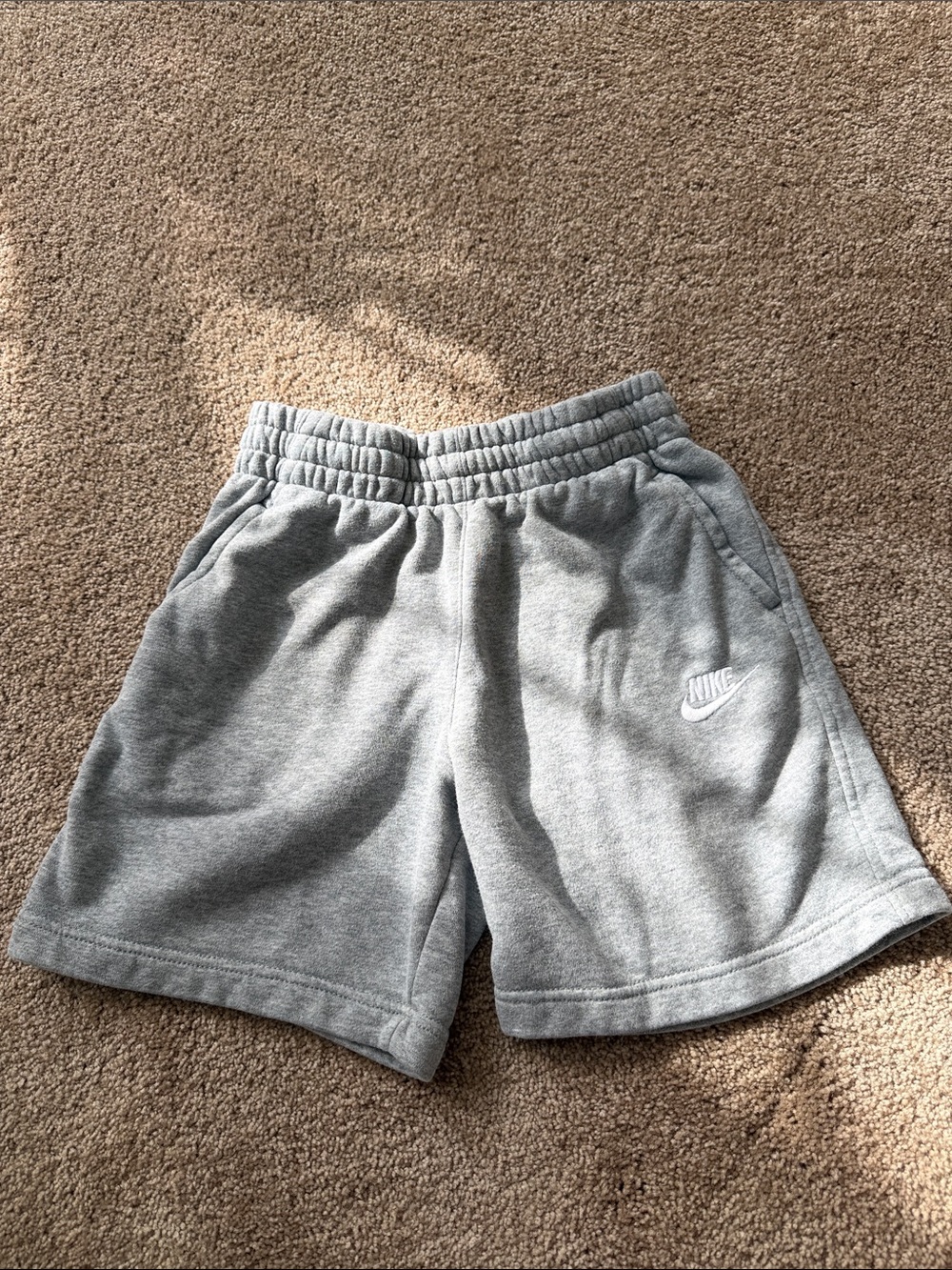 Nike Kids Light Grey Athletic Shorts